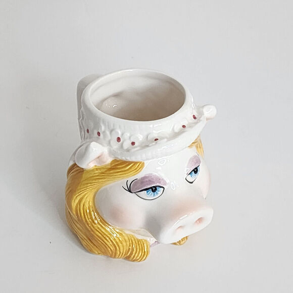 Vintage "Miss Piggy" Muppet 3D ceramic coffee mug Jim Henson - Picture 2 of 8